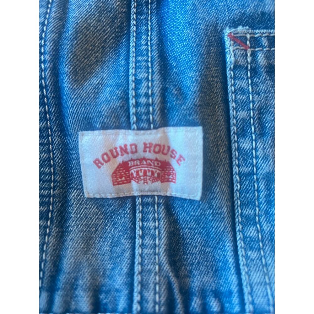 Round House Blue Jean Overalls Men 46x30 USA Western Chore Barn Cowboy Work - Picture 3 of 10